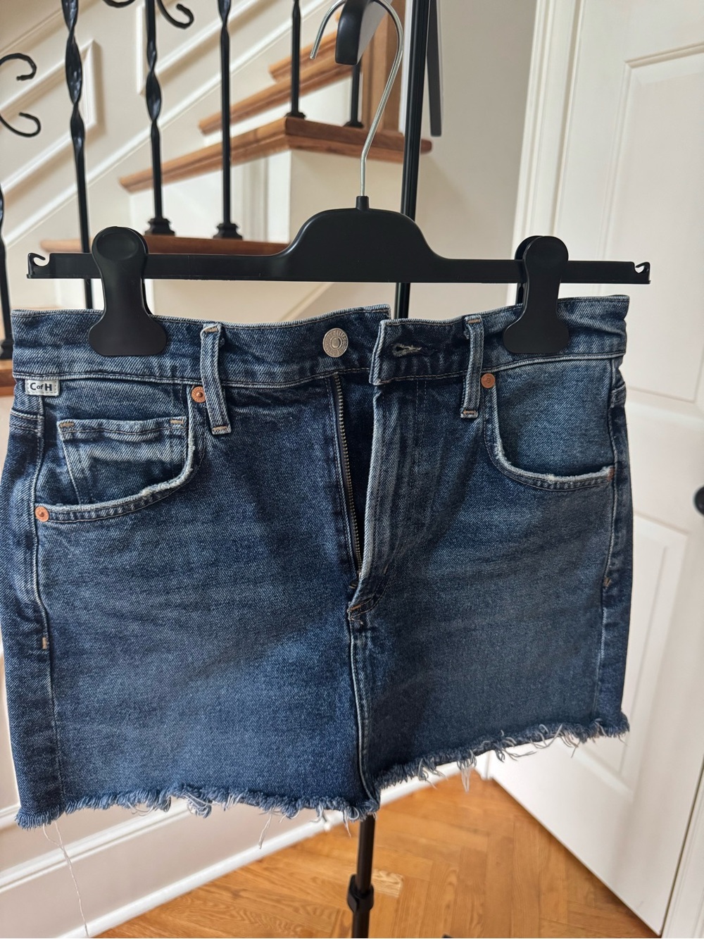 Citizens Of Humanity Navy Blue Denim Skirt
